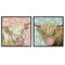 Stupell Industries Cute Bubblegum Highland Cattles 2pc Framed Giclee Set, design by Sara G. Designs